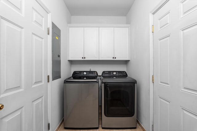 4942 Marble Dr, Evans, GA 30809 - clothes washing area with baseboards, cabinet space, and washer and clothes dryer