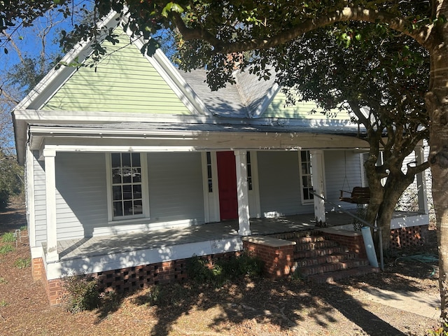 view of front facade with a porch