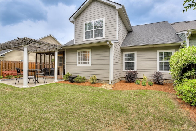240 Full Circle Dr, Evans, GA 30809 - rear view of property with a pergola, a patio, and a shingled roof