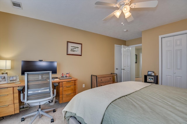 240 Full Circle Dr, Evans, GA 30809 - carpeted bedroom featuring a closet and ceiling fan