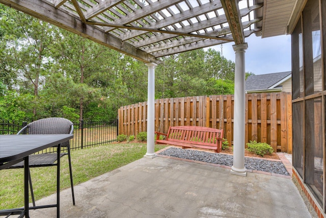 240 Full Circle Dr, Evans, GA 30809 - fenced backyard featuring a patio area and a pergola