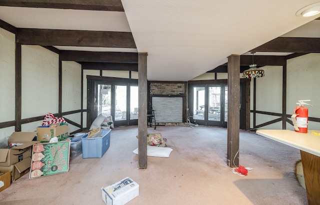 interior space with french doors