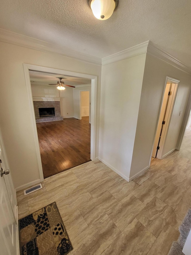 3904 Loblolly Trl, Martinez, GA 30907 - hallway featuring ornamental molding and a textured ceiling