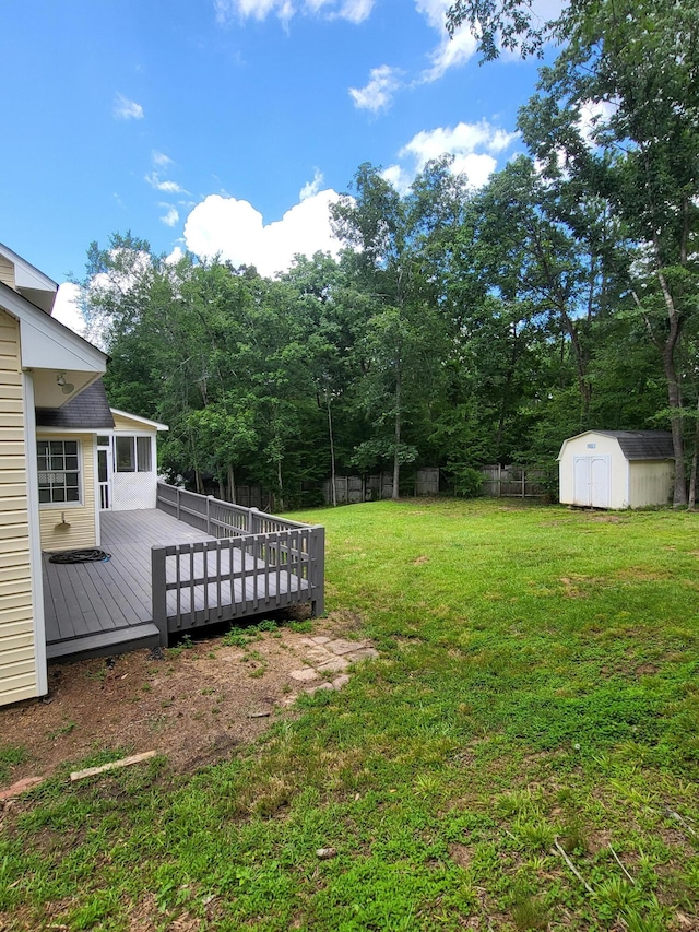 3904 Loblolly Trl, Martinez, GA 30907 - view of yard featuring a shed and a deck