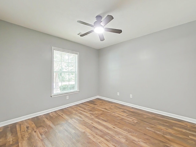 9025 Baker Ct, Augusta, GA 30909 - empty room featuring baseboards, wood finished floors, and ceiling fan