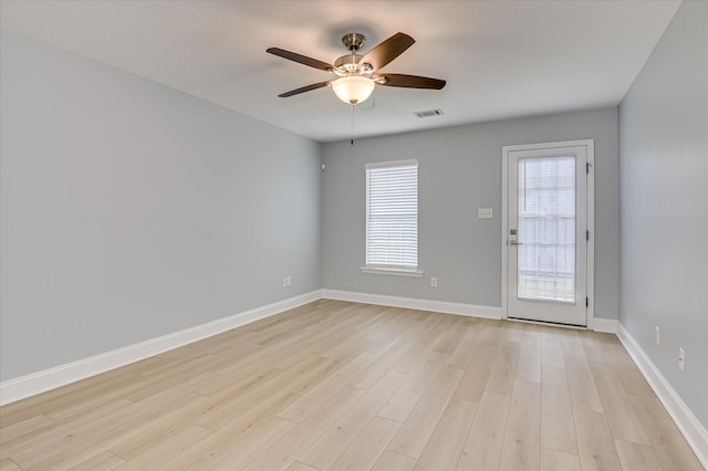 2120 Whitney S Dr, Augusta, GA 30904 - spare room with a ceiling fan and light wood finished floors