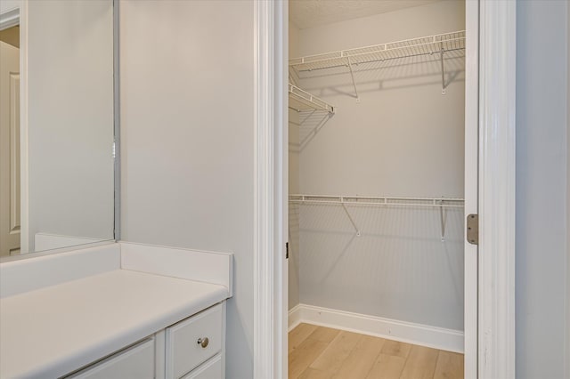 2120 Whitney S Dr, Augusta, GA 30904 - bathroom with wood finished floors, vanity, and a spacious closet