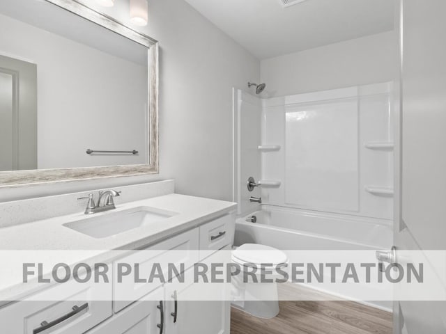 1307 Newbern Dr, Grovetown, GA 30813 - full bath with vanity, shower / washtub combination, and wood finished floors