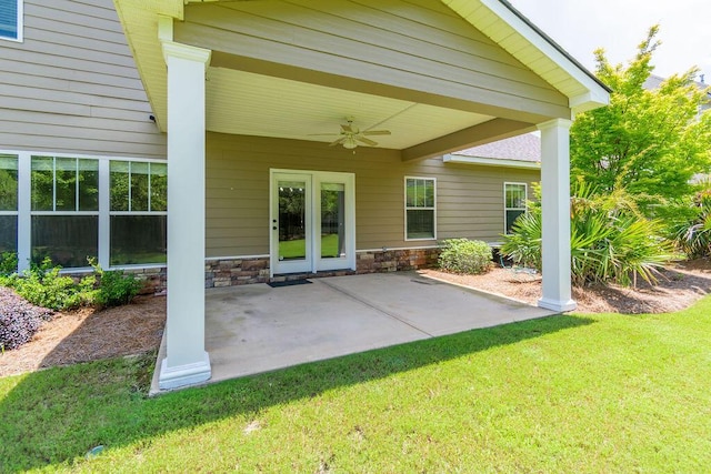 322 Pump House Rd, Evans, GA 30809 - view of patio with a ceiling fan