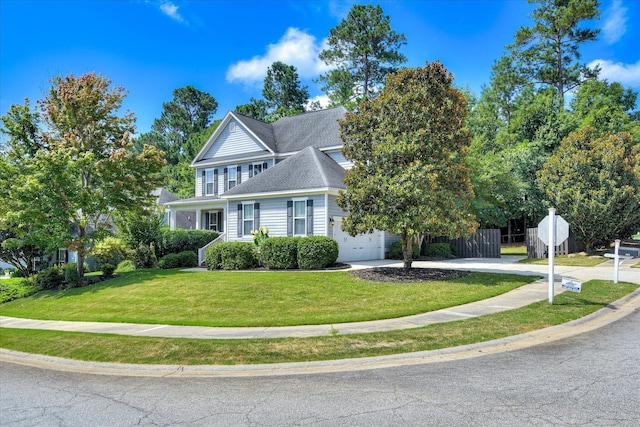 920 Napiers Post Dr, Evans, GA 30809 - view of front of home with a front yard, concrete driveway, an attached garage, and roof with shingles