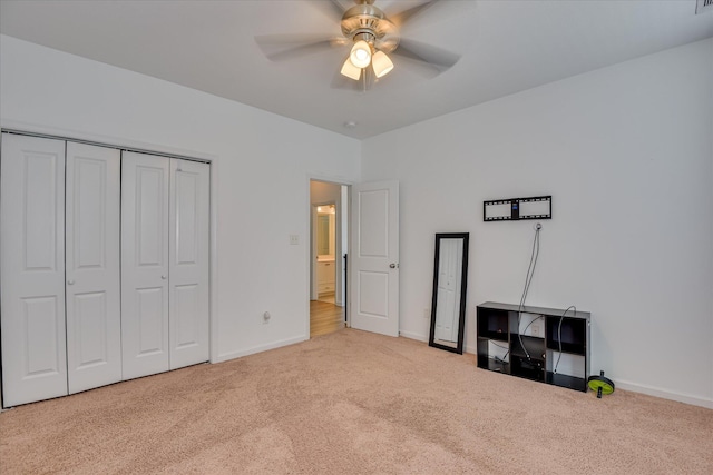 920 Napiers Post Dr, Evans, GA 30809 - unfurnished bedroom featuring carpet floors, a closet, and a ceiling fan
