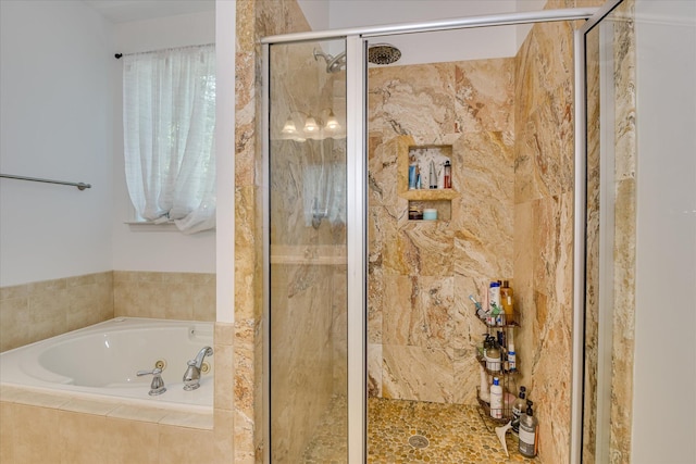 920 Napiers Post Dr, Evans, GA 30809 - bathroom featuring a whirlpool tub and a shower stall