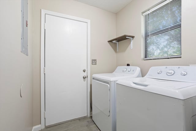 305 Manchester Ct, Grovetown, GA 30813 - washroom with washing machine and clothes dryer and light wood finished floors