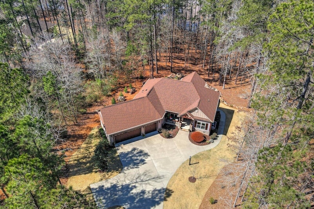 aerial view with a view of trees