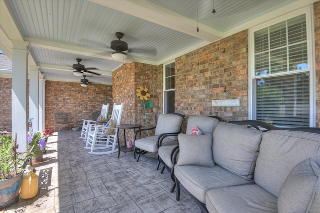 307 Candlewood Dr, Martinez, GA 30907 - view of patio with ceiling fan