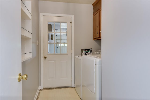 307 Candlewood Dr, Martinez, GA 30907 - washroom with cabinet space, independent washer and dryer, and baseboards