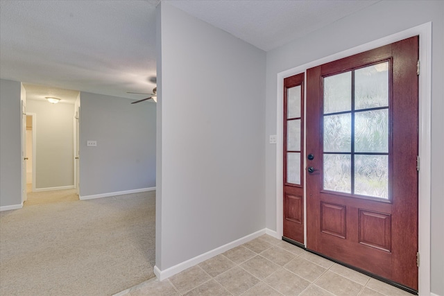 307 Candlewood Dr, Martinez, GA 30907 - entryway with baseboards, ceiling fan, and light tile patterned flooring