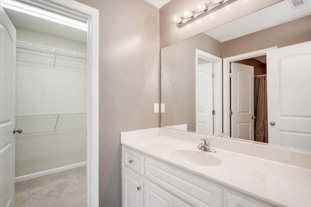 bathroom featuring vanity