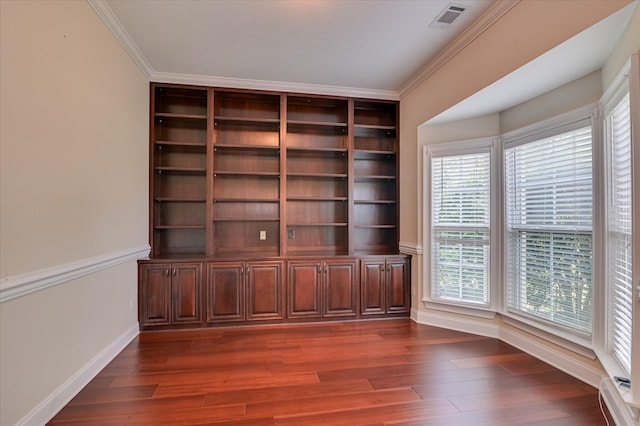 5197 Windmill Pl, Evans, GA 30809 - empty room with crown molding, dark wood-type flooring, and plenty of natural light