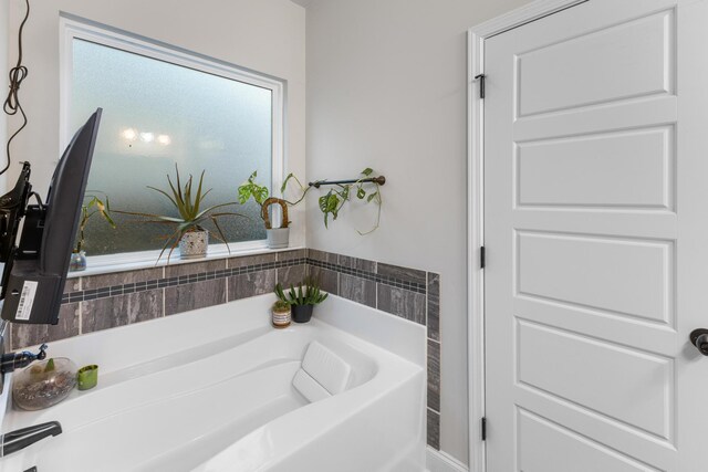 bathroom with a bathing tub