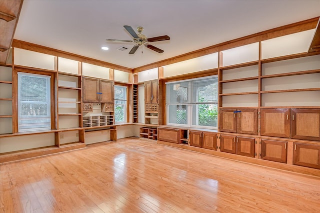 12 Shadowbrook Cir, Augusta, GA 30909 - unfurnished room featuring light wood-style flooring, ceiling fan, healthy amount of natural light, and recessed lighting