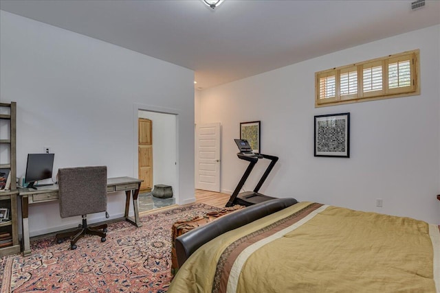 bedroom with a desk