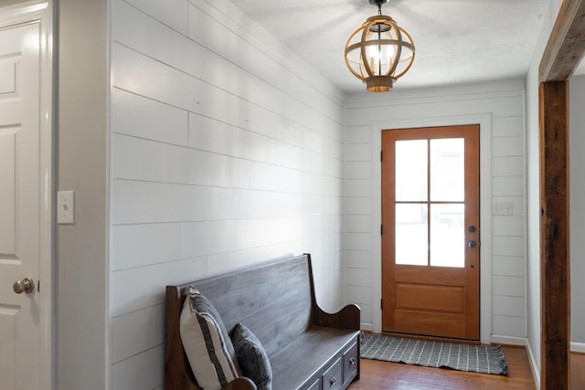 mudroom featuring hardwood / wood-style flooring