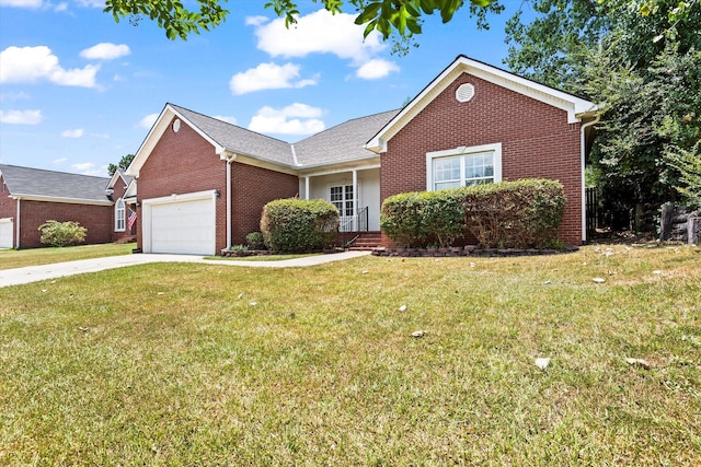 2042 Silver Run Fls, Grovetown, GA 30813 - view of front of home with brick siding, a front yard, and a garage
