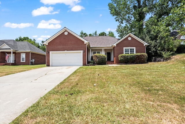 2042 Silver Run Fls, Grovetown, GA 30813 - single story home with brick siding, a garage, concrete driveway, and a front yard
