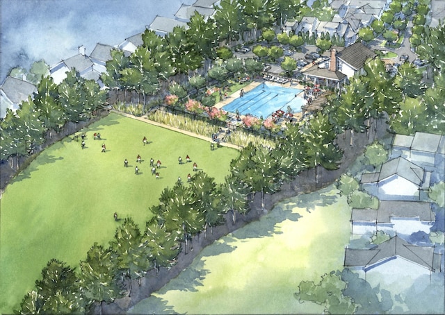 birds eye view of property
