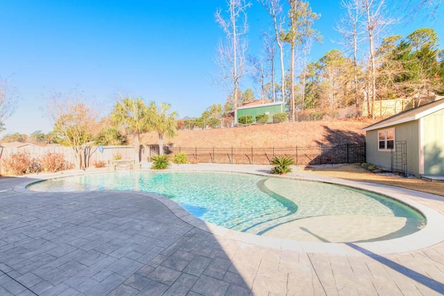 view of pool featuring a patio area