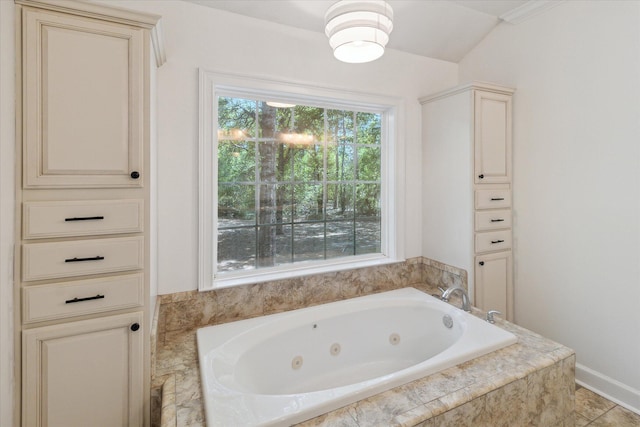 bathroom featuring a whirlpool tub