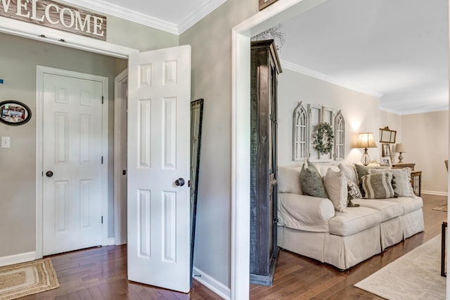 217 Longmeadow Rd, North Augusta, SC 29860 - living room with wood-type flooring and crown molding
