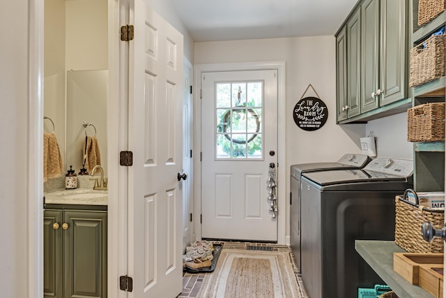 217 Longmeadow Rd, North Augusta, SC 29860 - washroom featuring cabinet space and washing machine and dryer