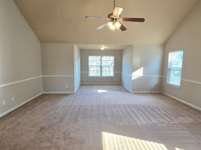 2144 Willhaven Dr, Augusta, GA 30909 - carpeted spare room featuring lofted ceiling, healthy amount of natural light, and a ceiling fan