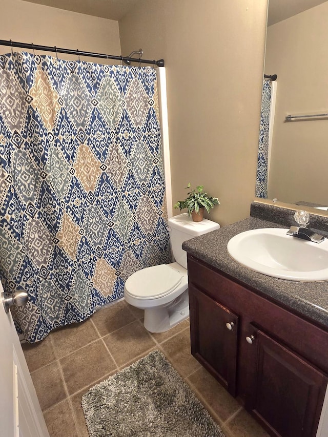 2144 Willhaven Dr, Augusta, GA 30909 - bathroom featuring vanity, tile patterned flooring, and a shower with curtain