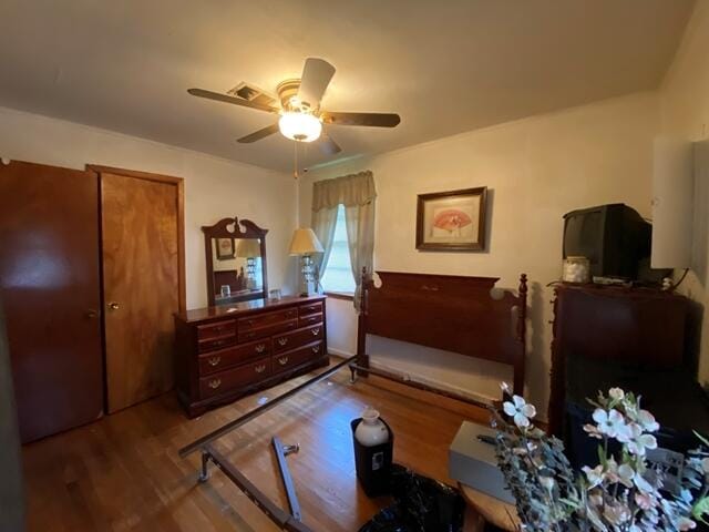1012 14th Ave, Augusta, GA 30901 - bedroom featuring wood finished floors and a ceiling fan