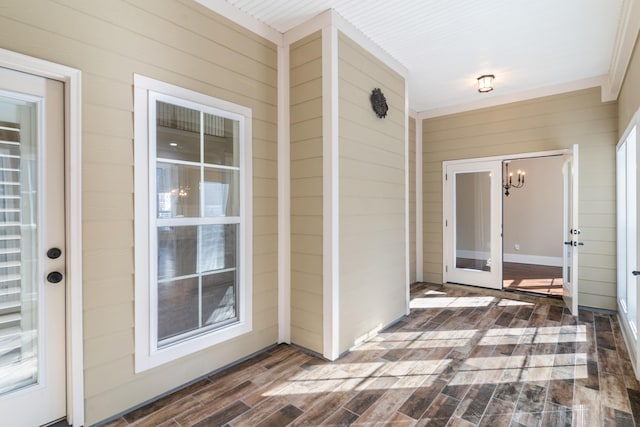 doorway to property with a porch