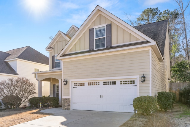 view of front of home featuring a garage