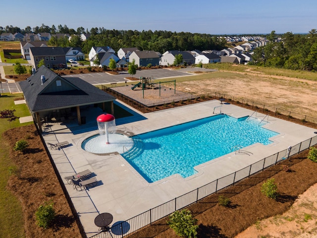 6240 Whirlaway Rd, Graniteville, SC 29829 - community pool featuring a residential view, fence, and a patio