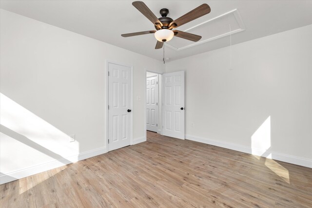 321 Padrick St, Martinez, GA 30907 - spare room with attic access, wood finished floors, ceiling fan, and baseboards