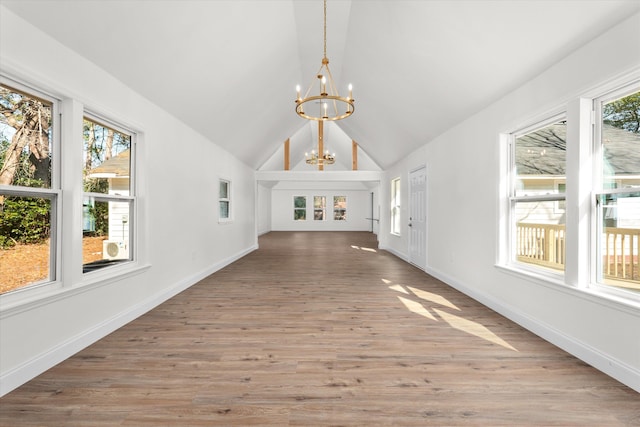 321 Padrick St, Martinez, GA 30907 - unfurnished sunroom featuring a chandelier and lofted ceiling
