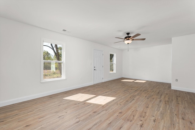 321 Padrick St, Martinez, GA 30907 - empty room with light wood-type flooring, baseboards, and a ceiling fan