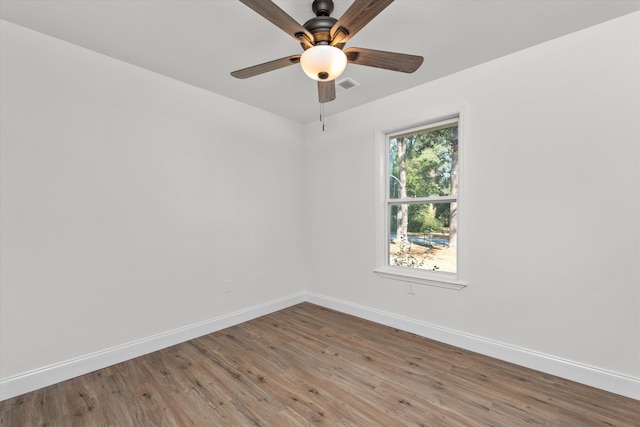 321 Padrick St, Martinez, GA 30907 - empty room featuring baseboards, light wood-style floors, and a ceiling fan
