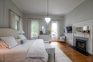 1792 Appleton Rd, Allendale, SC 29810 - bedroom featuring crown molding and hardwood / wood-style flooring