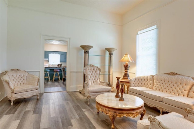65 W Calhoun St, Wadley, GA 30477 - living area with hardwood / wood-style floors and plenty of natural light
