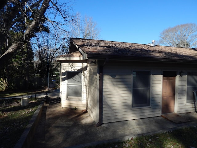 view of home's exterior with a patio area