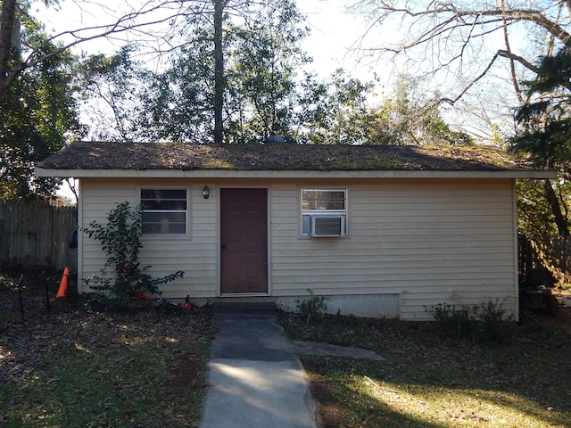 view of front of home with cooling unit