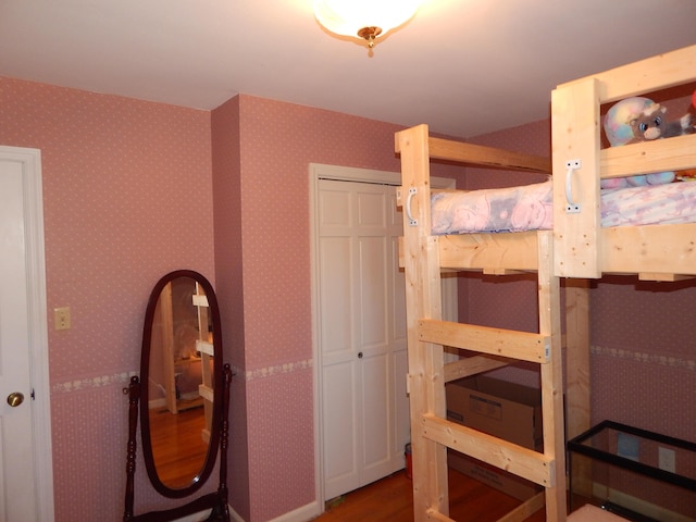 bedroom with a closet