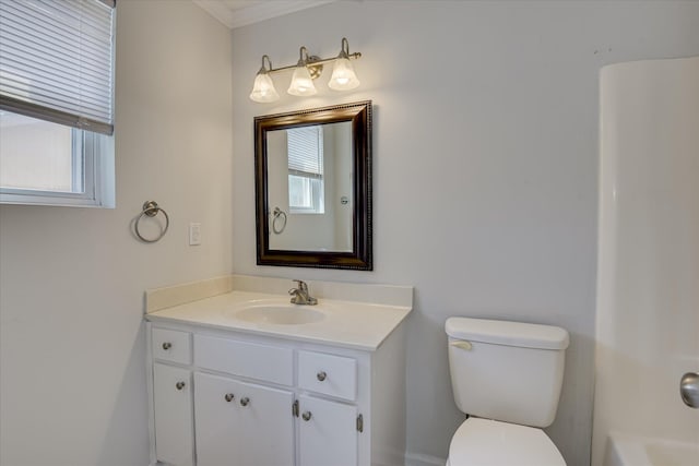 301 Cobblestone Ct, Martinez, GA 30907 - full bathroom featuring vanity, a tub, ornamental molding, and a shower